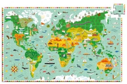 Puzzle d'observation Tour du monde 200 pièces - Djeco
